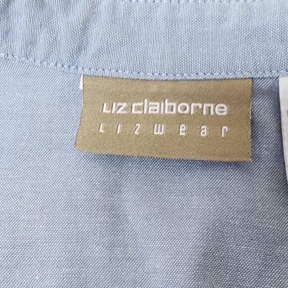 Liz Claiborne Lizwear Green and Blue Plaid  3/4 Sleeve Blouse Women Size Small - Picture 11 of 14